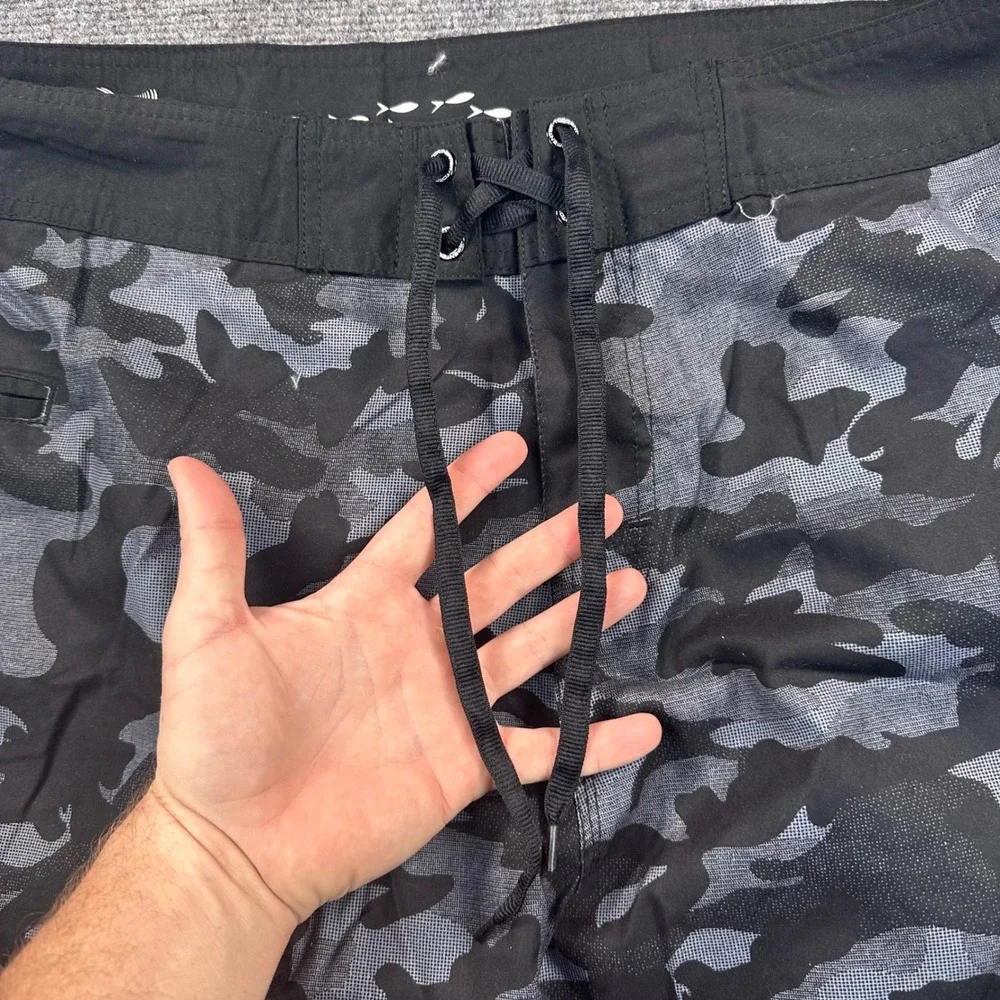 [Lot of 2]Tormenter Board Shorts Men's‎ 40 Black Camo Cargo Swim Trunks Big Fish